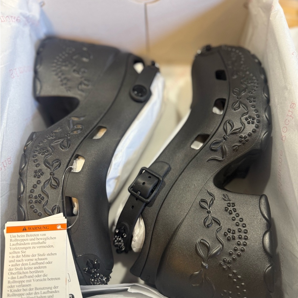 Simone Rocha x Crocs Black Ballerina Platform Clogs